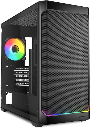 Sharkoon MK4W RGB Strip Gaming Midi Tower Κουτί Υπολογιστή με Πλαϊνό Παράθυρο Μαύρο