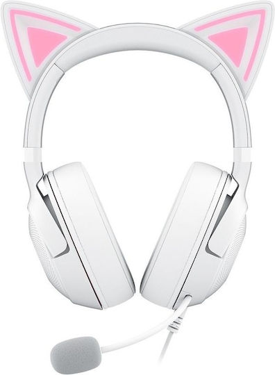 Razer Kraken Kitty V2 Over Ear Gaming Headset με σύνδεση USB Λευκό