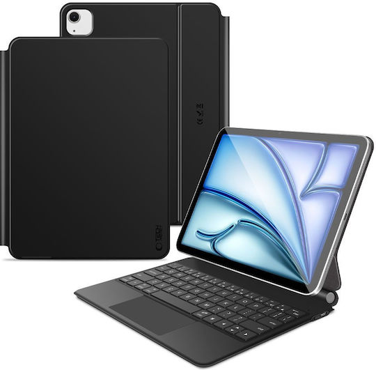 Tech-Protect Smartcase Flip Cover με Πληκτρολόγιο Μαύρη (iPad Air 10.9” 4/5 (2020-2022), iPad 11” 6/7 (2024-2025))