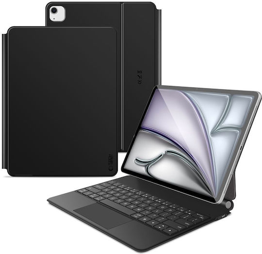 Tech-Protect Smartcase Flip Cover με Πληκτρολόγιο Μαύρη (iPad Pro 12.9” 4/5/6, iPad Air 13” 1/2)
