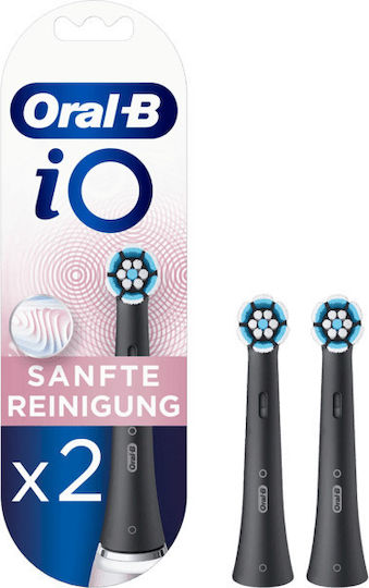 Oral-B iO Gentle Care Ανταλλακτικές Κεφαλές για Ηλεκτρική Οδοντόβουρτσα Black 2τμχ