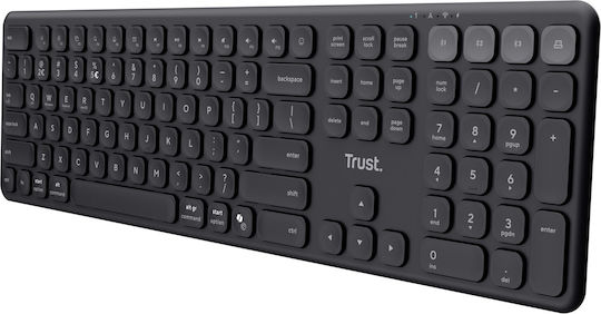 Trust Vaiya Ασύρματο Bluetooth Πληκτρολόγιο Αγγλικό US