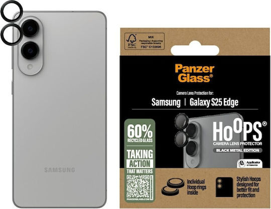 PanzerGlass Hoops Προστασία Κάμερας Μεμβράνη Μαύρο για το Samsung Galaxy S25 Edge PG48080