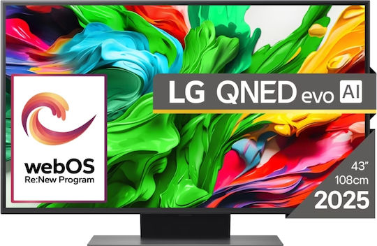 LG Smart Τηλεόραση 43" 4K UHD QNED QNED86 Evo AI HDR (2025) 43QNED86A3C