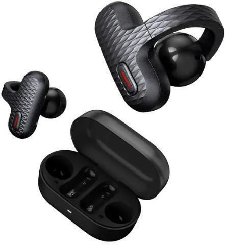 Amazfit Alergare Open Ear Bluetooth Handsfree Ακουστικά με Αντοχή στον Ιδρώτα και Θήκη Φόρτισης Μαύρα