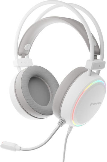 Genesis Neon 613 G2 Over Ear Gaming Headset με σύνδεση 3.5mm / USB Λευκό