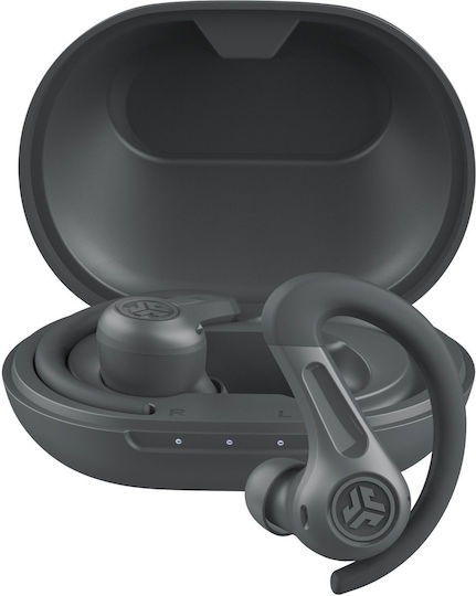 Jlab JBuds Sport ANC 4 Bluetooth Handsfree Ακουστικά με Αντοχή στον Ιδρώτα και Θήκη Φόρτισης Graphite