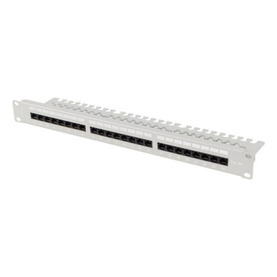 Lanberg Patch Panel για Rack 1U 19" 24 Θυρών Γκρι