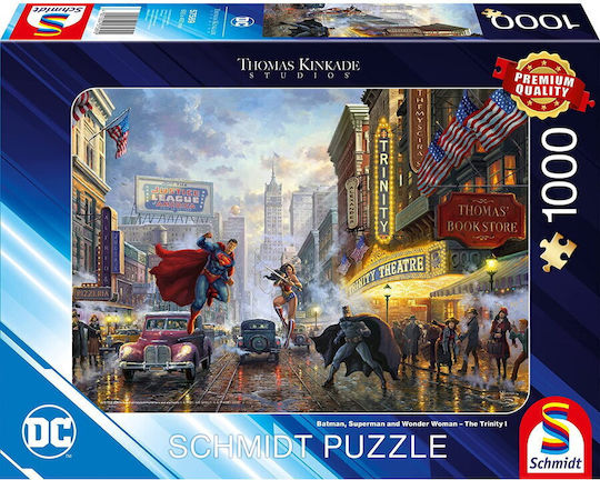Schmidt Spiele Thomas Kinkade Studios Dc Batman Superman Wonder Woman Trinity Jigsaw Puzzle 1000 Pieces
