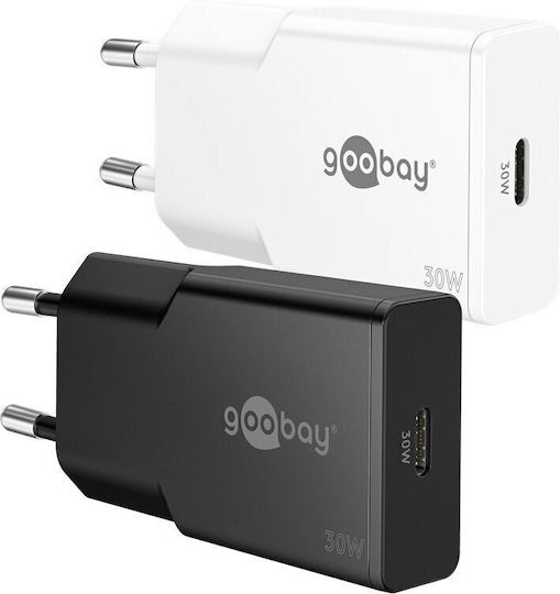 Goobay Φορτιστής Χωρίς Καλώδιο GaN με Θύρα USB-C 30W Power Delivery Μαύρος (75735)