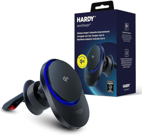 3MK Hardy Βάση Κινητού Αυτοκινήτου με Μαγνήτη και Ασύρματη Φόρτιση MagSafe Μαύρη