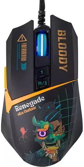 A4Tech Bloody W63 Max Renegade Midnight RGB Gaming Ποντίκι Midnight