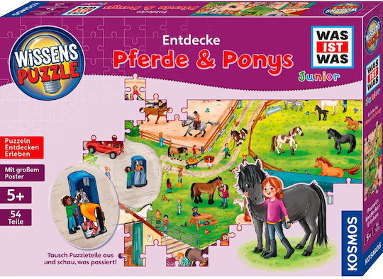 Kosmos Knowledge Puzzle What Is What Junior Discover Pony Farm 54 Pieces