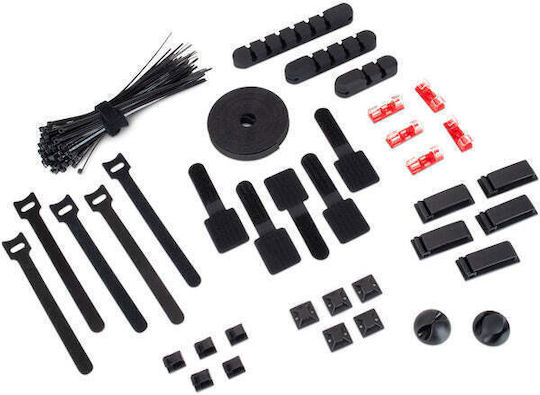 Sharkoon Officepal Οργανωτής Καλωδίων Μαύρος 136 Τεμάχια