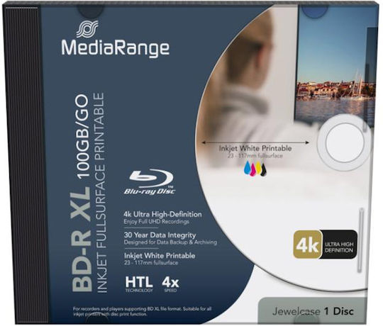 MediaRange Εγγράψιμο BD-R 4x 100GB 1τμχ MR520