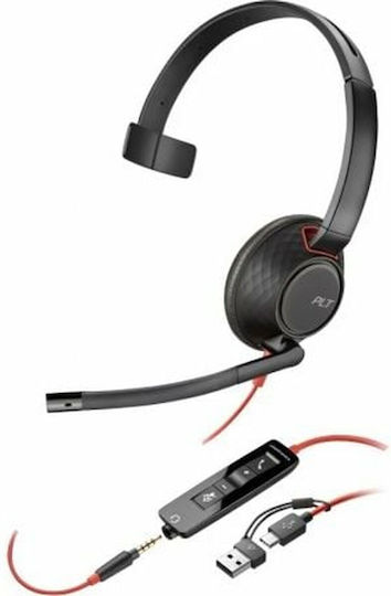 Plantronics Blackwire 5210 USB-C On Ear Multimedia Ακουστικά με μικρόφωνο