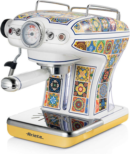 Ariete 1389/1P Μηχανή Espresso 850W Πίεσης 15bar Λευκή