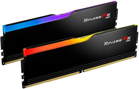 G.Skill Ripjaws M5 RGB DDR5 64GB RAM με 2x32GB Modules και Ταχύτητα 6000 για Desktop F5-6000J3040G32GX2-RM5RK
