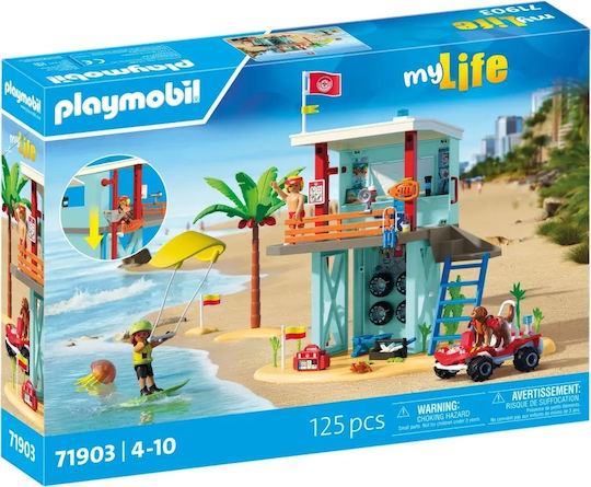 Playmobil MyLife Πύργος Ναυαγοσώστη και Όχημα Παραλίας για 4-10 ετών 71903