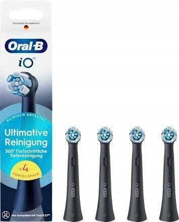 Oral-B iO Ultimate Clean Ανταλλακτικές Κεφαλές για Ηλεκτρική Οδοντόβουρτσα Black 4τμχ
