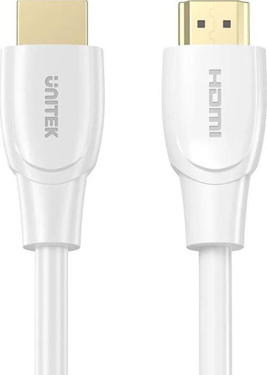 Unitek HDMI 2.0 Cable HDMI male - HDMI male 1m Λευκό C11090AWH03-1M