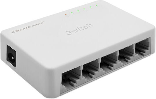 Qoltec 52247 Unmanaged L2 Switch με 5 Θύρες Gigabit (1Gbps) Ethernet