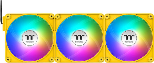 Thermaltake CT140 EX Reverse Case Fan με ARGB Φωτισμό και Σύνδεση 4-Pin PWM 3τμχ Bumblebee