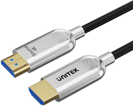 Unitek HDMI 2.0 Cable HDMI male - HDMI male 80m Μαύρο