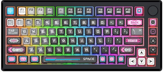 Redragon Uranus Pro 82 Ασύρματο Gaming Μηχανικό Πληκτρολόγιο Tenkeyless με RGB φωτισμό (Αγγλικό US)