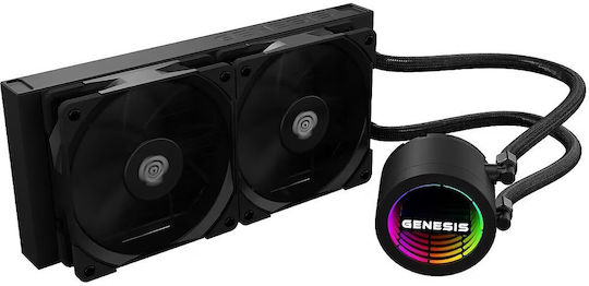 Genesis Hydria 240 Υδρόψυξη Επεξεργαστή Διπλού Ανεμιστήρα 120mm για Socket AM4/AM5/1700/1200/115x