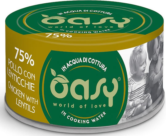 Oasy Love Υγρή Τροφή για Ενήλικες Γάτες σε Κονσέρβα με Κοτόπουλο, Κρέας, Ψάρια και Ρύζι χωρίς Σιτηρά & Γλουτένη 70gr