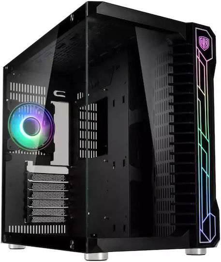 Kolink Unity Code X Gaming Midi Tower Κουτί Υπολογιστή με Πλαϊνό Παράθυρο και RGB Φωτισμό Μαύρο