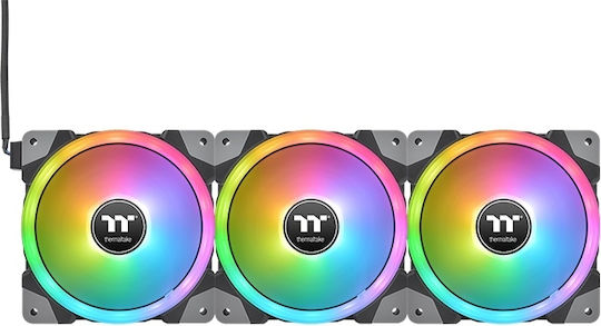 Thermaltake Swafan EX12 Set Case Fan 120mm με RGB Φωτισμό και Σύνδεση 9-Pin 3τμχ