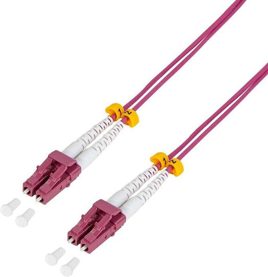 LogiLink Καλώδιο Οπτικής Ίνας LC-LC 7.5m Ροζ 1τμχ