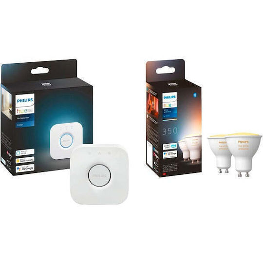 Philips Smart Λάμπα LED 35W για Ντουί GU10 Ρυθμιζόμενο Λευκό 350lm PHU-BUNDLE-002