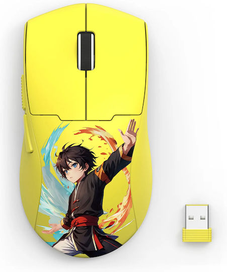 Redragon M918 AKB PRO Ασύρματο Gaming Ποντίκι 26000 DPI Κίτρινο