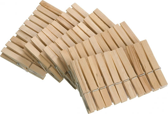 Wenko Μανταλάκια από Ξύλο σε Καφέ Χρώμα 2696.518051 50τμχ