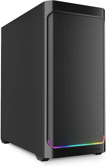 Sharkoon AK4 RGB Gaming Midi Tower Κουτί Υπολογιστή Μαύρο
