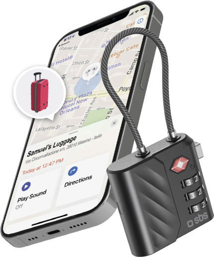 SBS Track My Lock Apple Find My Tracker Μαύρο