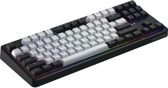 HATOR Rockfall 3 Ασύρματο Gaming Μηχανικό Πληκτρολόγιο Tenkeyless με Hator Aurum Orange διακόπτες και RGB φωτισμό (Αγγλικό US)