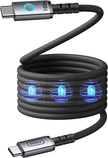 Iniu Leopard Cable Type Usb-c To Usb-c 5 A Magnetic Pd 100w 1.2m Black