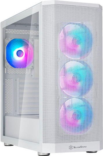 Silverstone Fara 514X Midi Tower Κουτί Υπολογιστή με Πλαϊνό Παράθυρο Λευκό