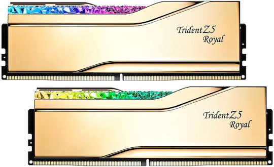 G.Skill Trident Z5 Royal DDR5 32GB RAM με Modules και Ταχύτητα 7200 για Desktop F5-7200J3445G16GX2-TR5G
