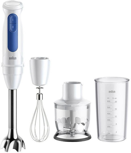 Braun MultiQuick 3 MQ30202MWH Ραβδομπλέντερ με Πλαστική Ράβδο 900W Λευκό