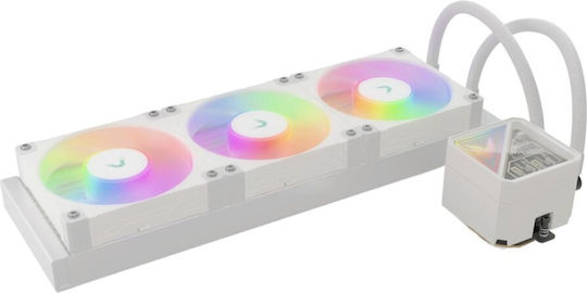 Valkyrie V360 Lite Υδρόψυξη Επεξεργαστή Τριπλού Ανεμιστήρα για Socket AM4/AM5/1700/1200/115x με RGB Φωτισμό Λευκή