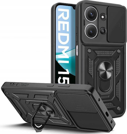Tech-Protect Camshield Pro Back Cover Σιλικόνης / Πλαστικό Μαύρο (Xiaomi Redmi 15C) TPCAMSXIAR15C