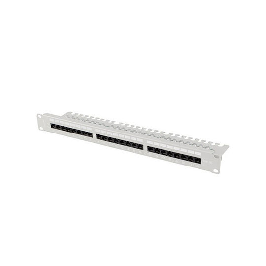 Lanberg Patch Panel 24port 1u 19" Cat 5e Utp Gray Ppu5-1124-s