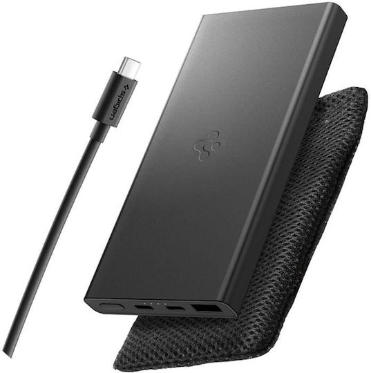 Spigen EA2210 Power Bank 10000mAh 22.5W με Θύρα USB-A και Θύρα USB-C Μαύρο