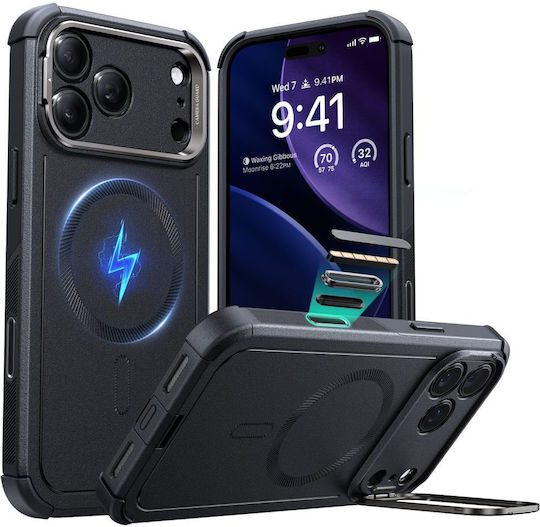 ESR Cyber Kickstand Back Cover Μεταλλικό Μαύρο (iPhone 17 Pro)