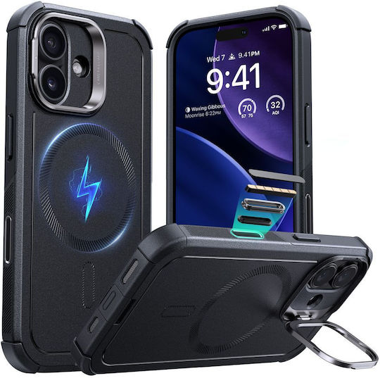 ESR Cyber Kickstand Back Cover Μεταλλικό Μαύρο (iPhone 17)